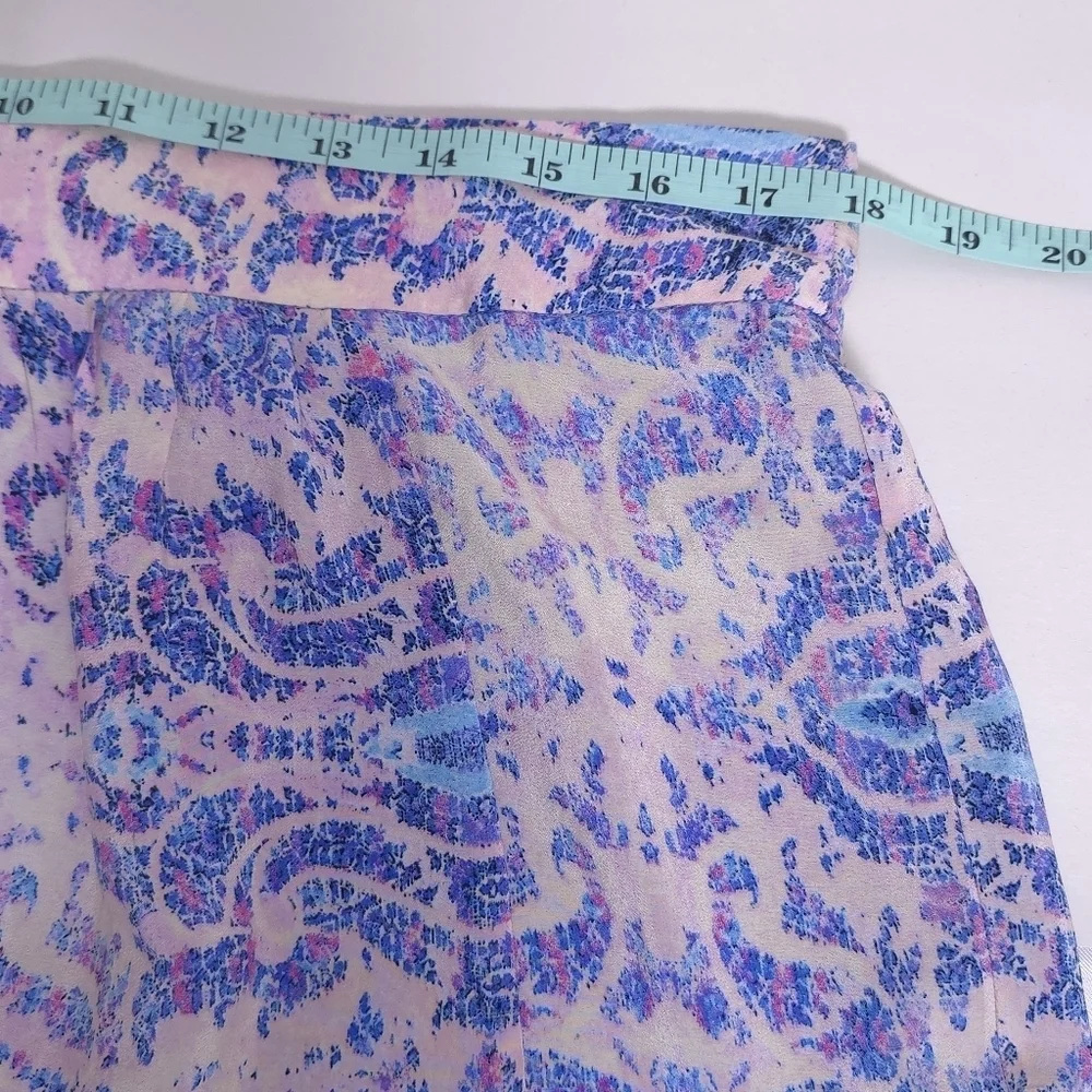 Maeve Anthropologie Waimea Silk Women Double Split Slit Maxi Skirt Large